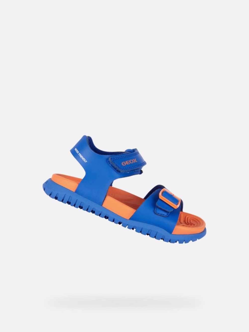 Geox Kids Blue and Orange Adjustable Sport Sandal